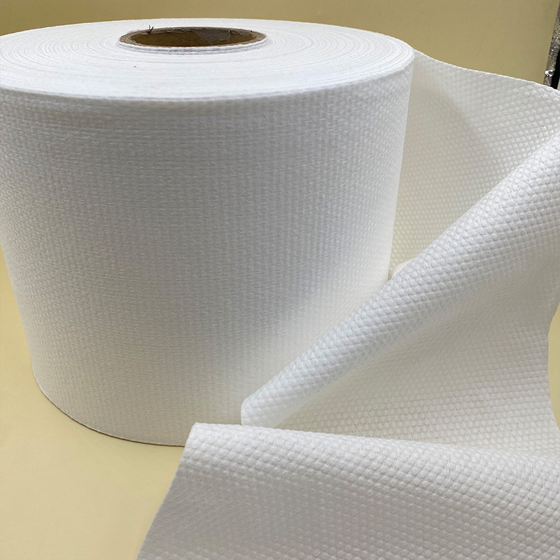Biodegradable Cotton Spunlace Nonwoven Fabric Roll for Cotton Pad Non Woven Embossed Fabric for Masking