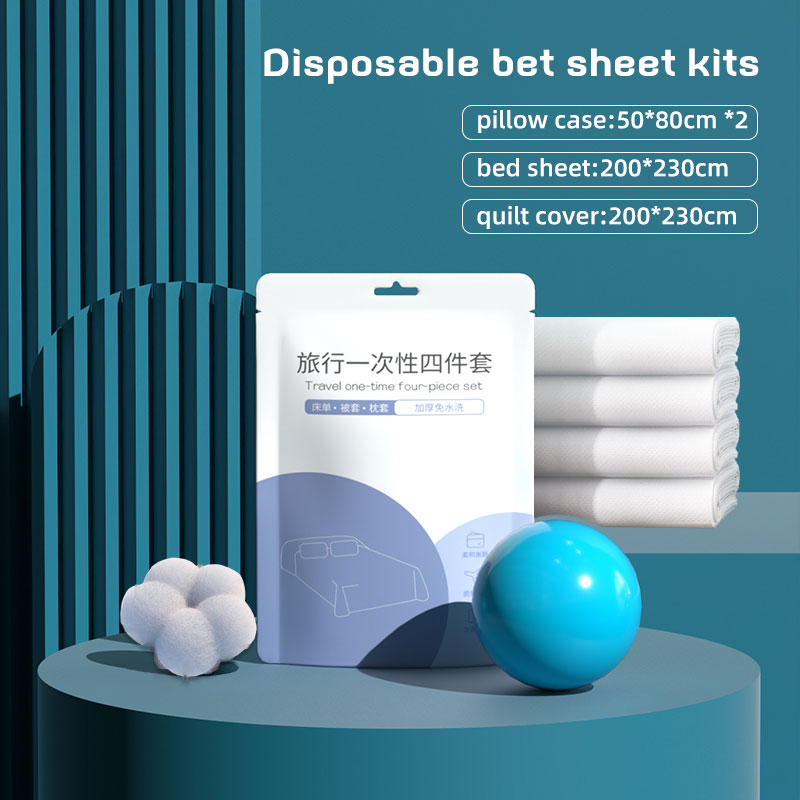 Disposable Bed Sheets for Hotel, Travel, Soft Breathable Travel Sheets for Bed Bedding Cover, Portable Bedding Set