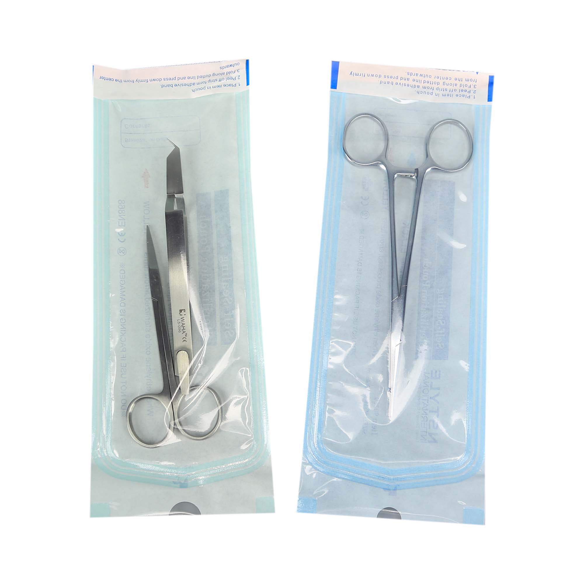 135mmx260mm Dental medical heat flat self sealing sterilization bag sterilizing pouch