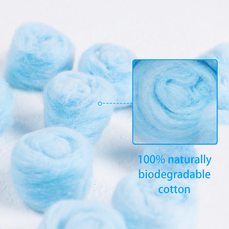 Colorful organic absorbent surgical cotton balls